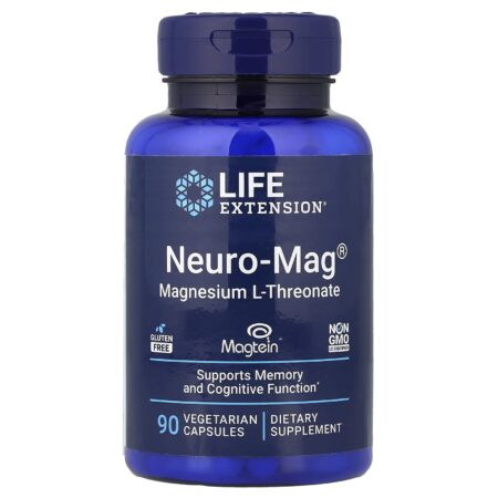 Life Extension Neuro-Mag (12 bottles) - front 90 vegetarian capsules