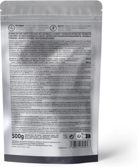 HSN Raw Series Creatine Excellence etiqueta