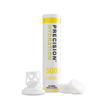 Precision Hydration PH 500 electrolyte tablets tube and tablets