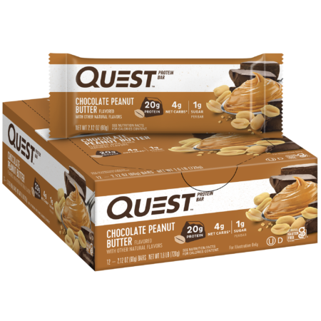 Quest Protein Bars 12 Count Chocolate Peanut Butter