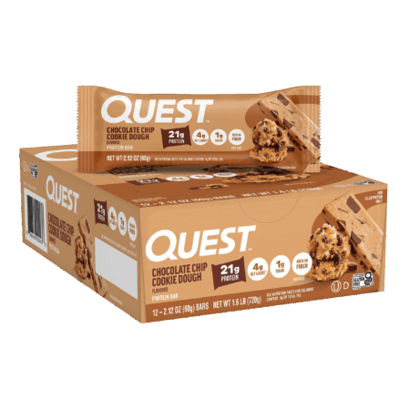 Quest Protein Bars 12 Count Chocolate Chip Cookie Dough