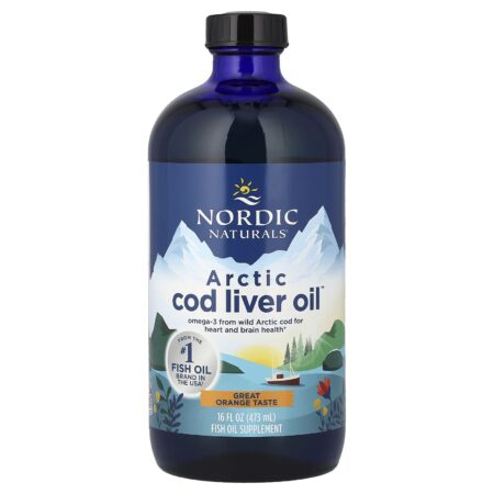 Nordic Naturals Arctic Cod Liver Oil Orange 16 fl oz (473 ml) - front label